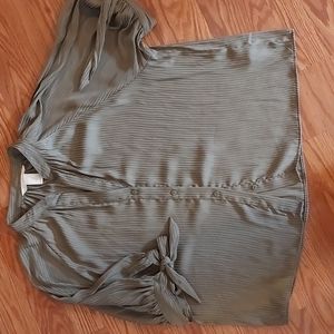 3/4 Tie Sleeve Blouse, H & M, Loden Green, Sz 8